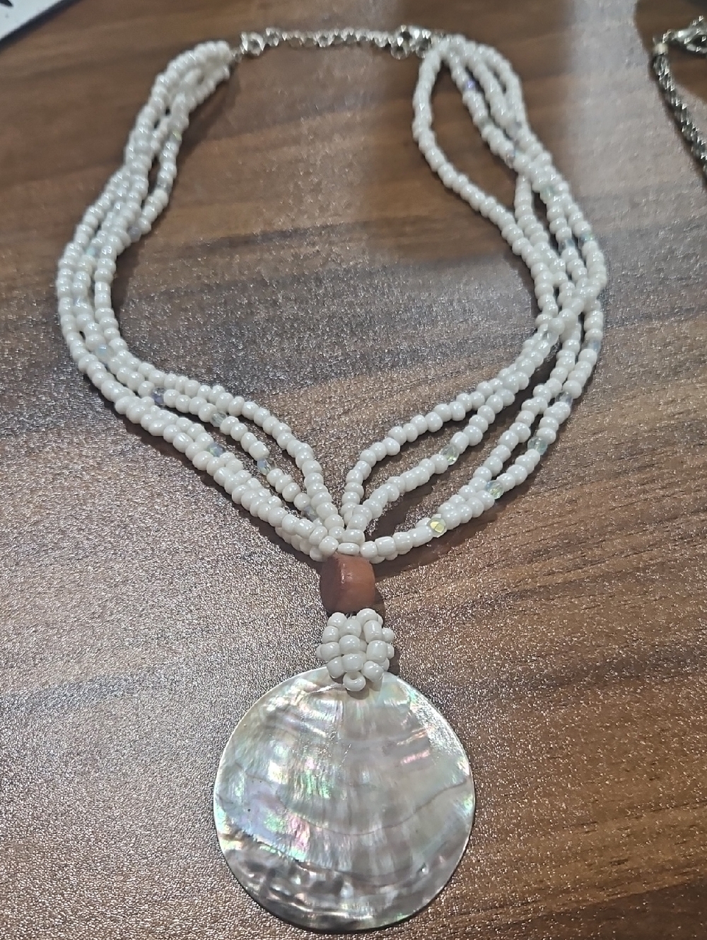 Vintage Avon Mother of Pearl Beaded necklace